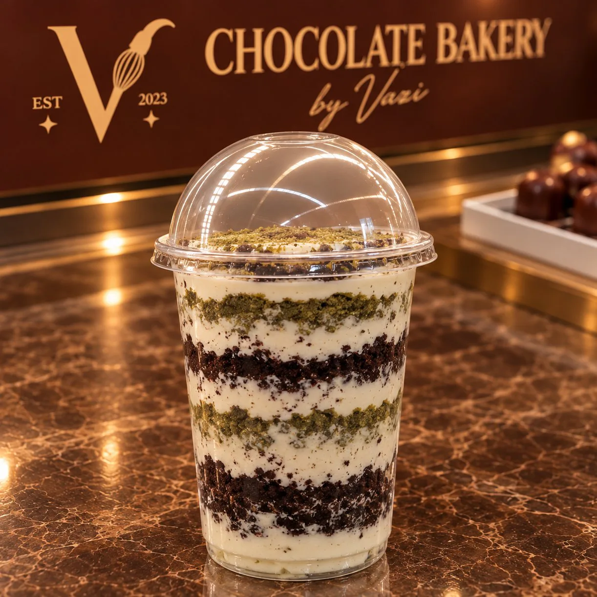 Dubai Chocolate Pistachio Trifle