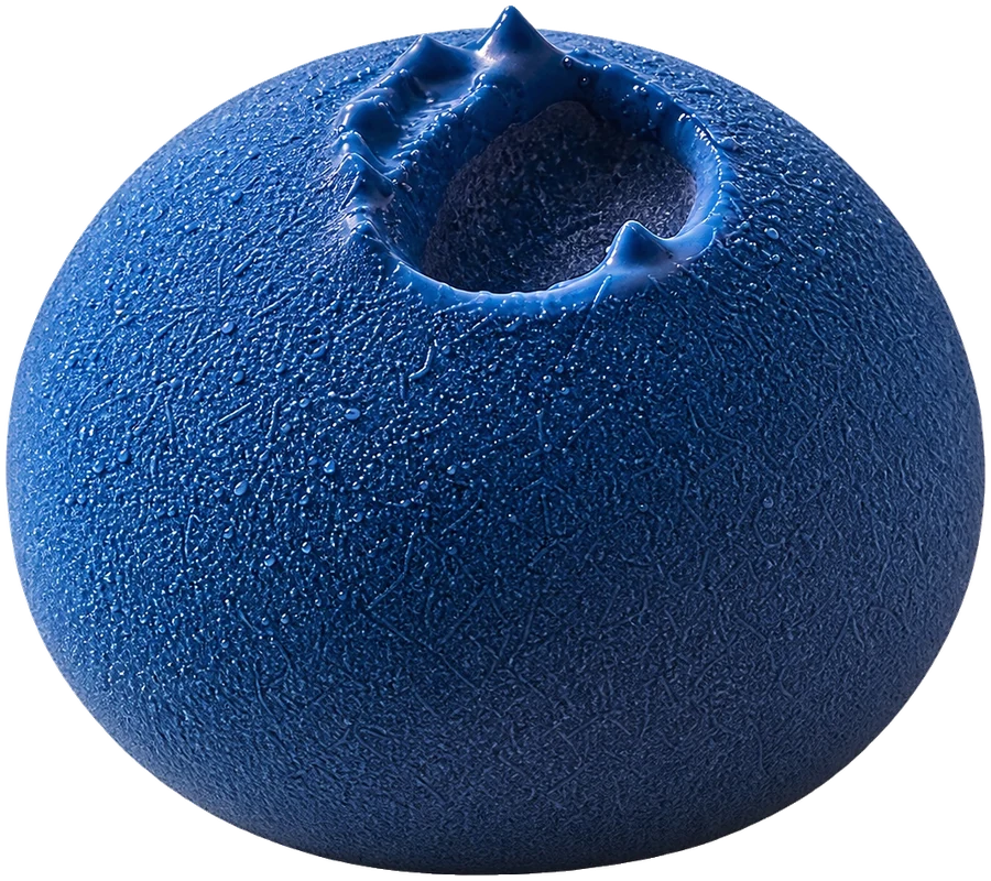 Deep blue blueberry mousse dome